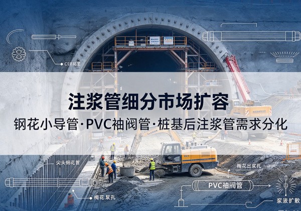 丰县注浆管细分市场扩容，隧道钢花小导管、PVC 袖阀管、桩基后注浆管需求分化